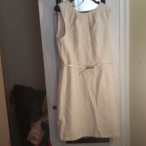 Ivory and gold dress